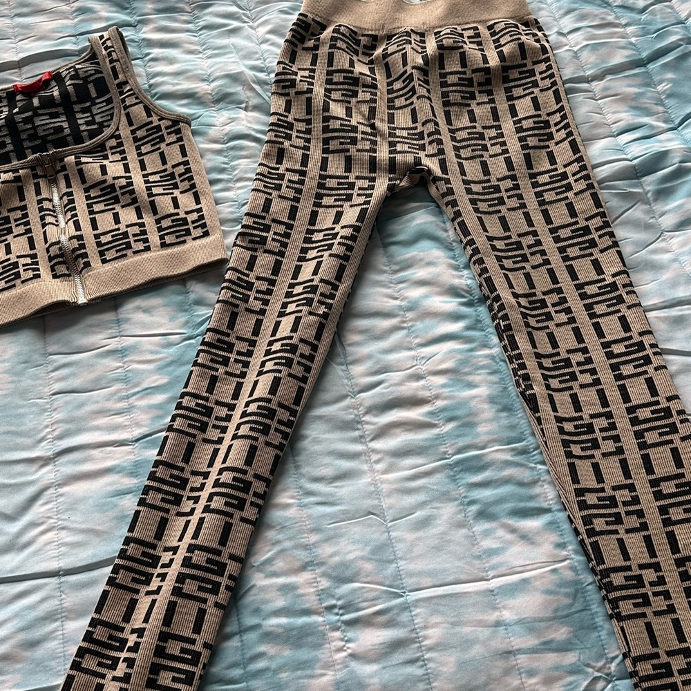 Black Printed 2 Piece Set